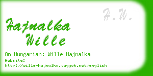 hajnalka wille business card